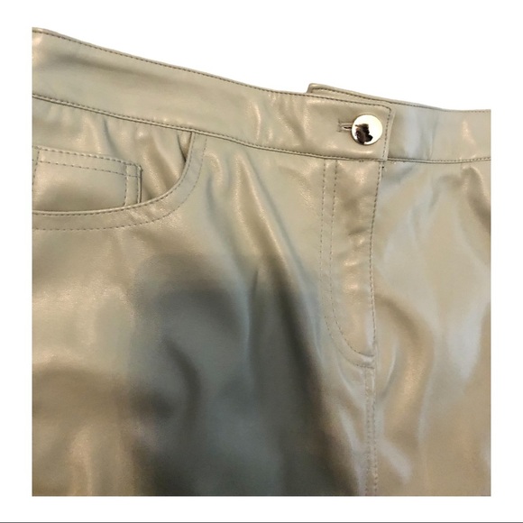 Rachel Zoe light green pleather mini a-line skirt. New size 8 - Picture 7 of 8